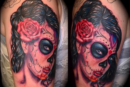 Ryan El Dugi Lewis - Day of the Dead woman color portrait